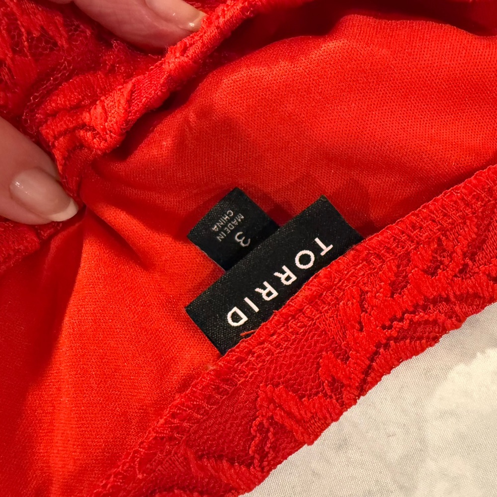 Torrid Red Lace Bra